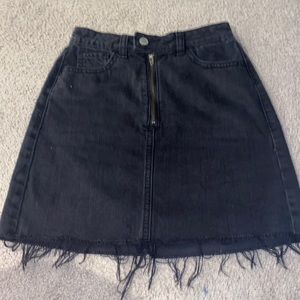 hollister jean skirt